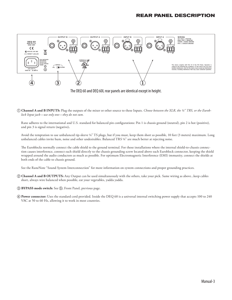 Manual-3 | Rane DEQ 60 User Manual | Page 5 / 6