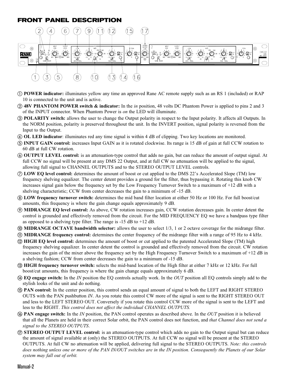 Rane DMS 22 User Manual | Page 2 / 4