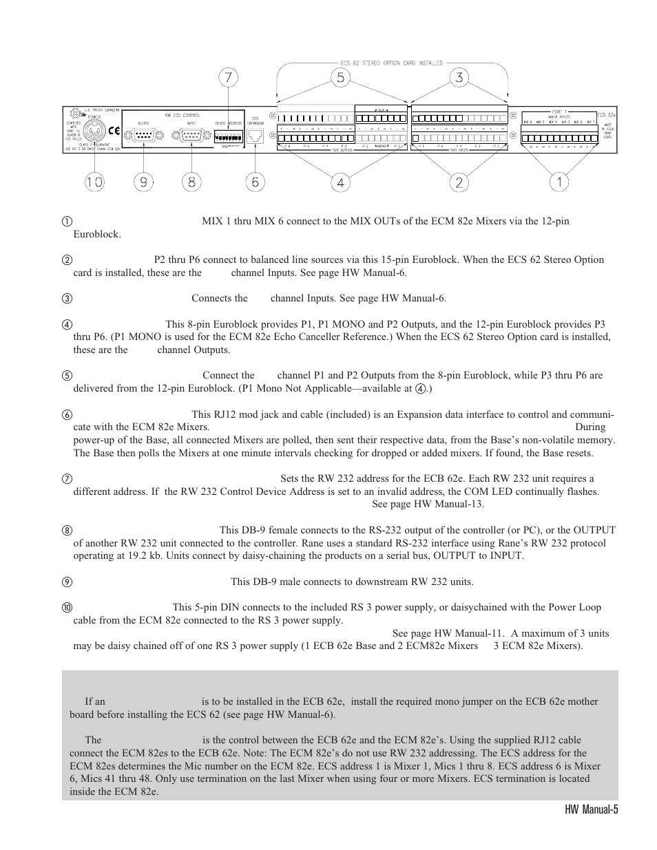 Rane ECS Hardware (ECB 62e and ECM 82e) User Manual | Page 5 / 14
