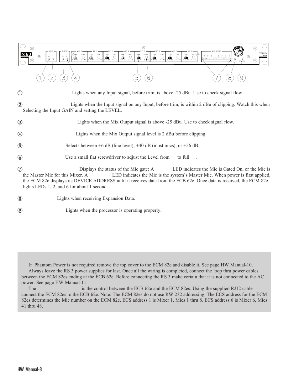Rane ECS Hardware (ECB 62e and ECM 82e) User Manual | Page 8 / 14