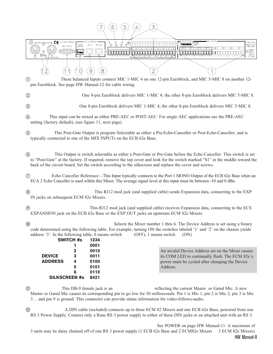 Rane ECS Hardware (ECB 62e and ECM 82e) User Manual | Page 9 / 14