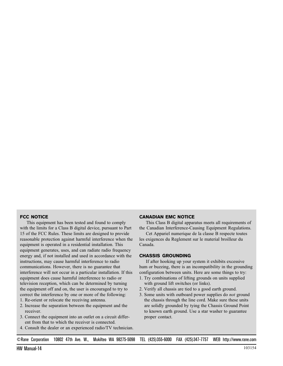 Rane ECS v2 Hardware (ECB 6 and ECM 8) User Manual | Page 14 / 14