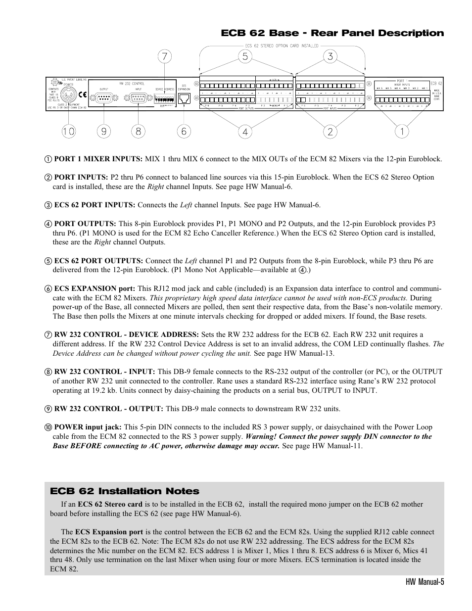 Rane ECS v2 Hardware (ECB 6 and ECM 8) User Manual | Page 5 / 14
