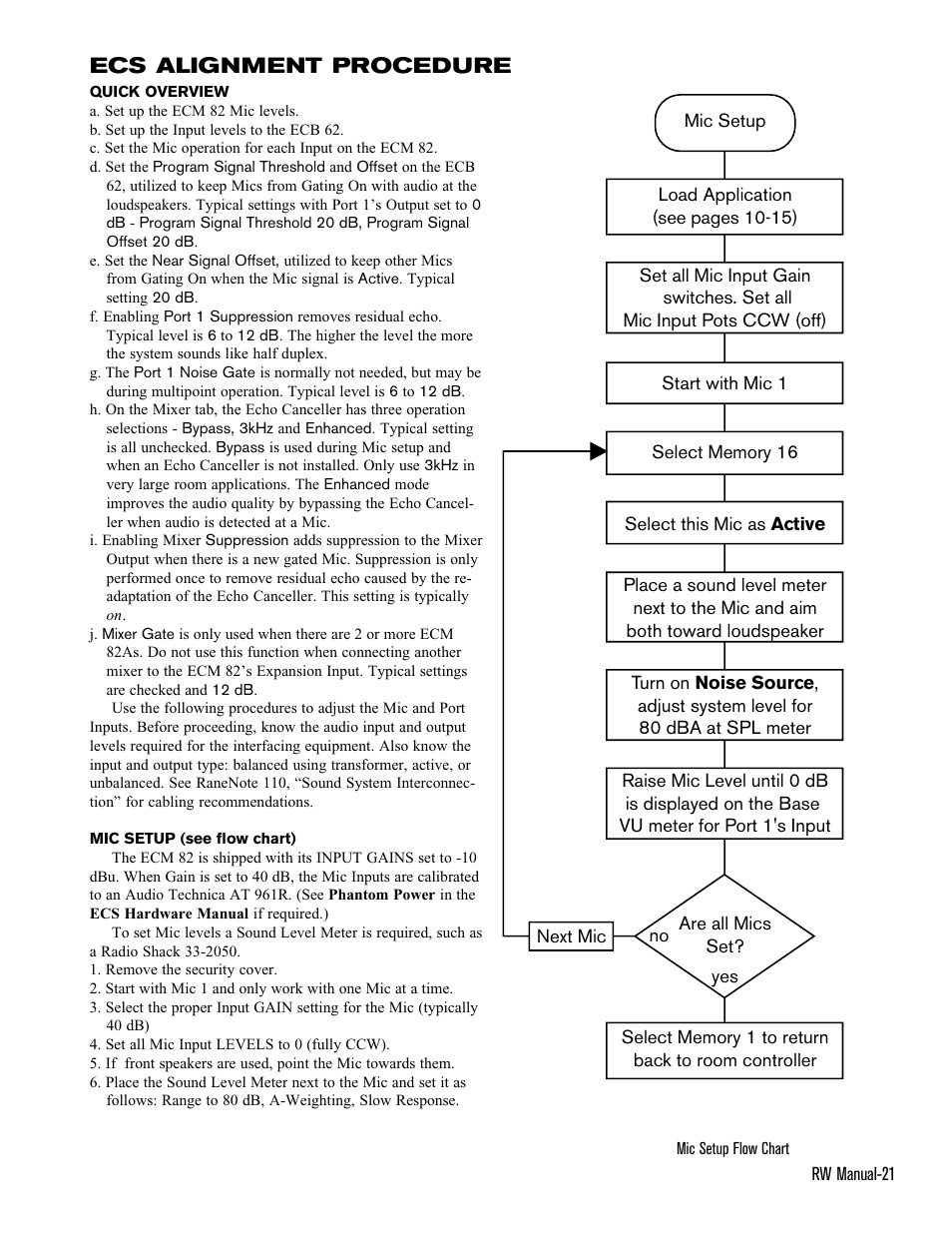 Ecs alignment procedure | Rane ECS v2 RaneWare (RaneWare 2.1) User Manual | Page 21 / 33