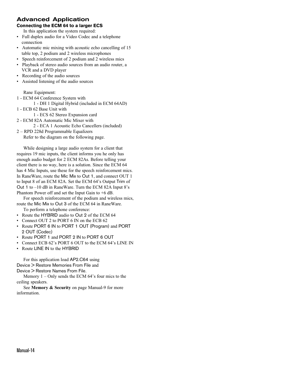 Rane ECM 64 User Manual | Page 14 / 26