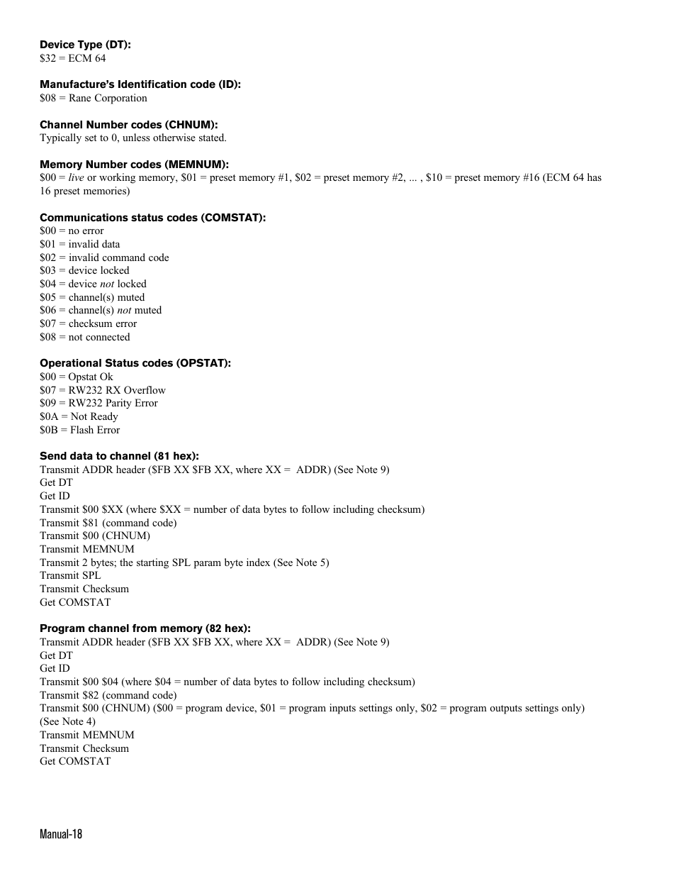 Rane ECM 64 User Manual | Page 18 / 26