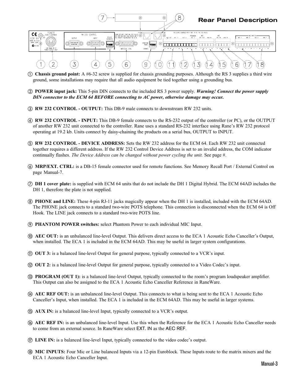 Rane ECM 64 User Manual | Page 3 / 26