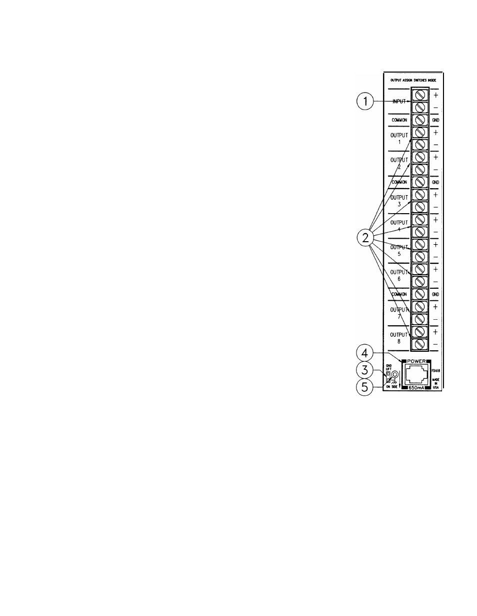 Rear panel description | Rane FDA 18 User Manual | Page 3 / 5