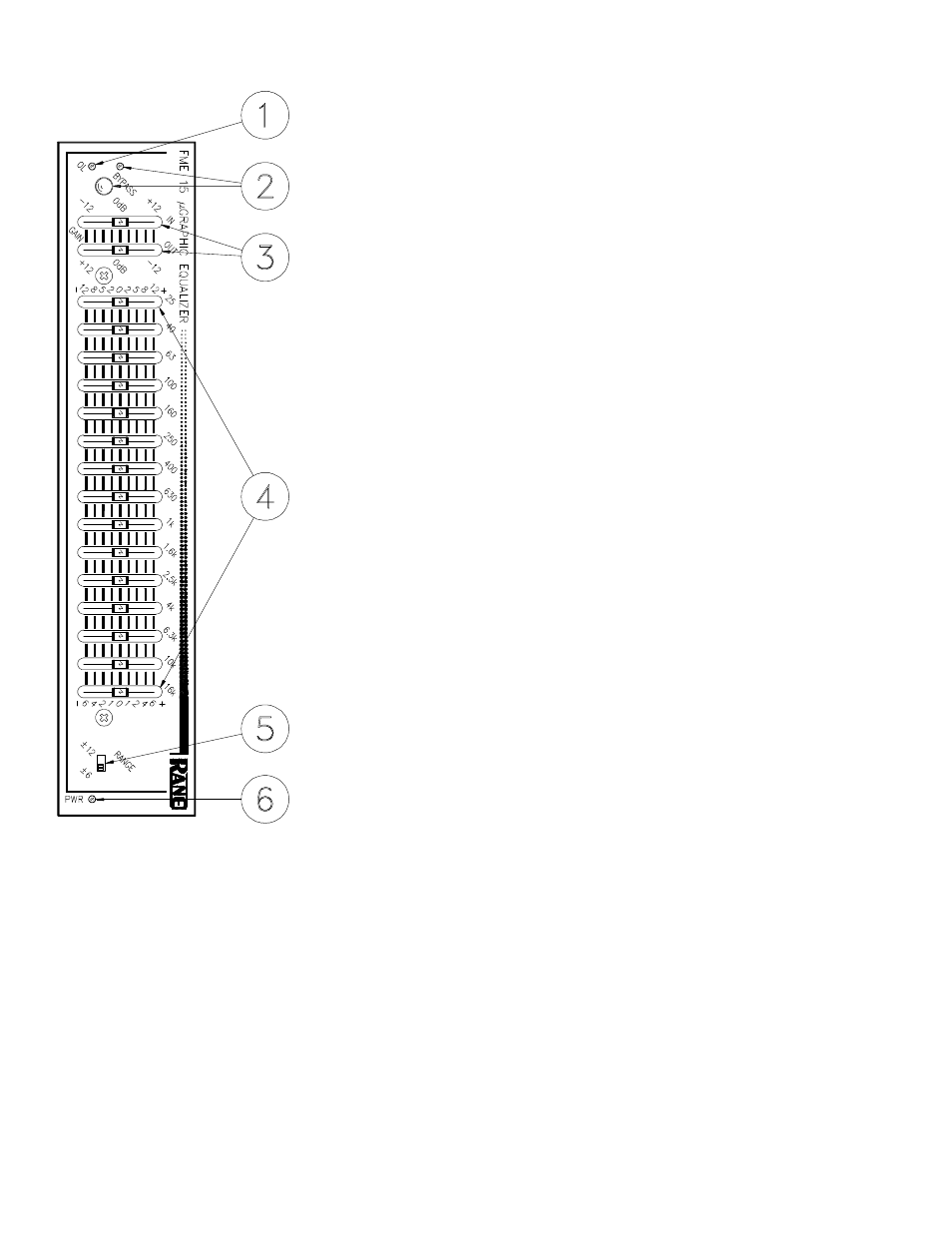 Front panel description | Rane FME 15 User Manual | Page 2 / 4