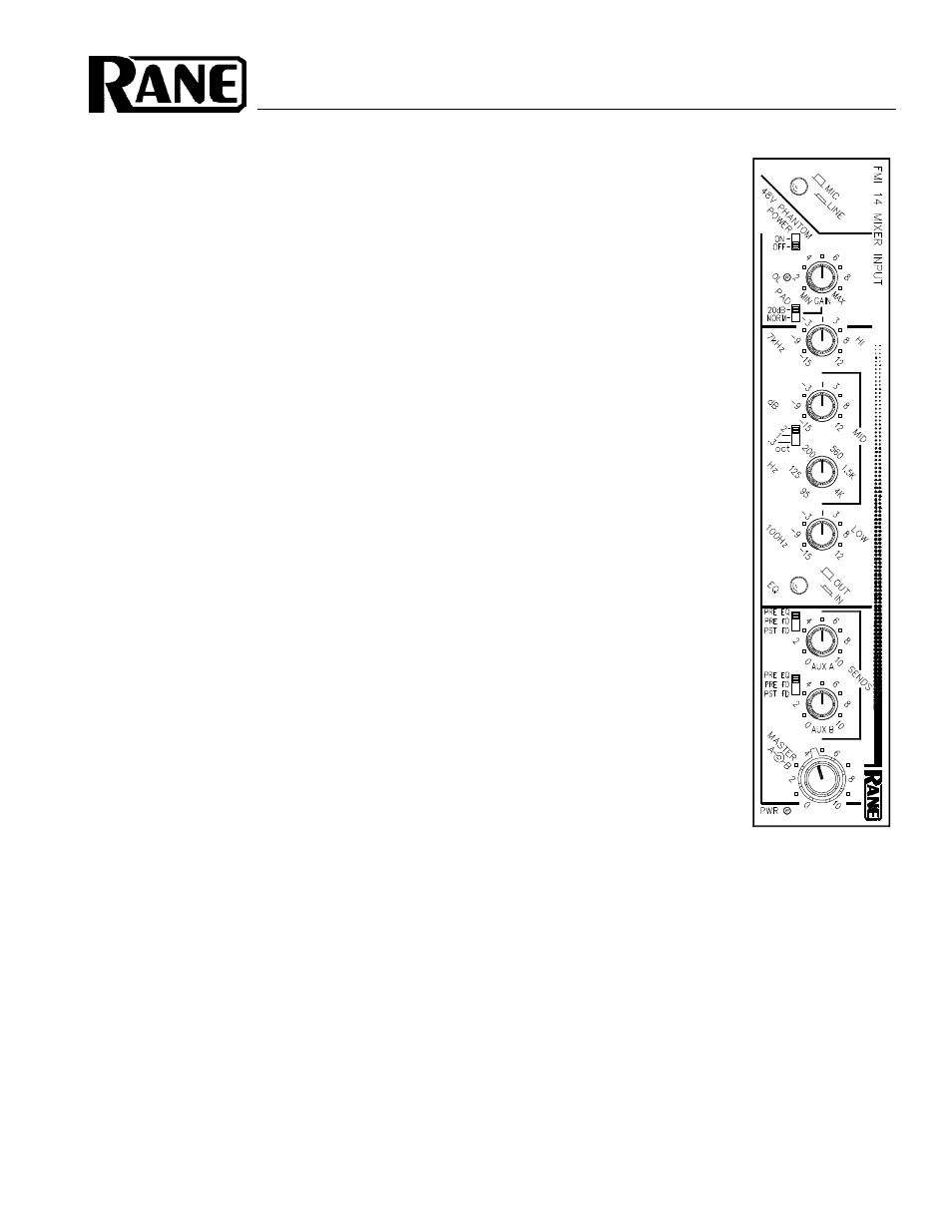 Rane FMI 14 User Manual | 4 pages