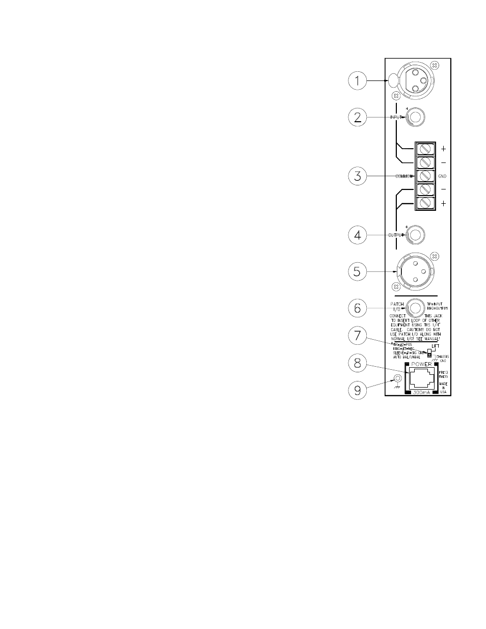 Rear panel description | Rane FPE 13 User Manual | Page 3 / 4