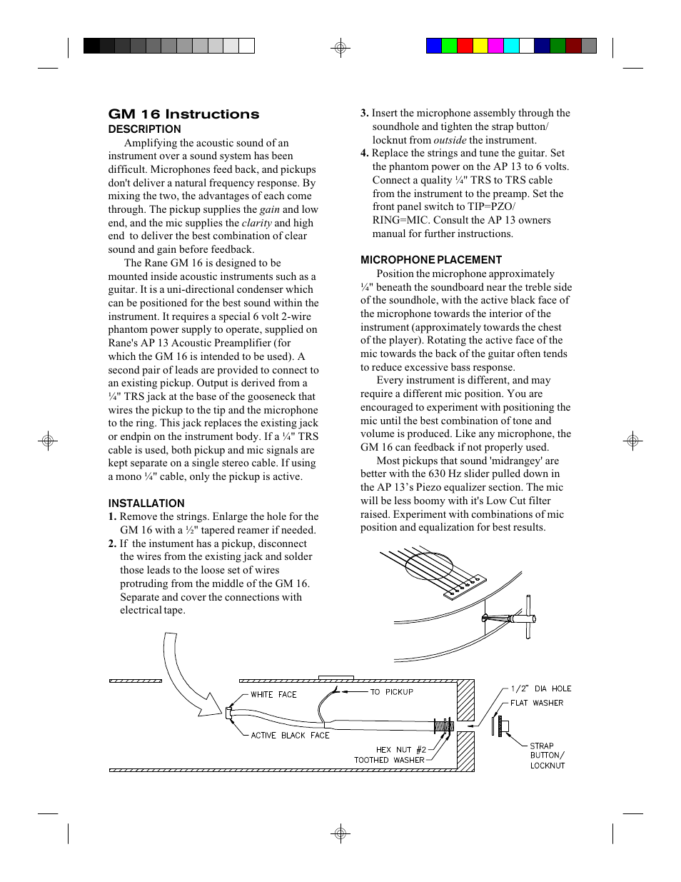 Rane GM 16 User Manual | 2 pages