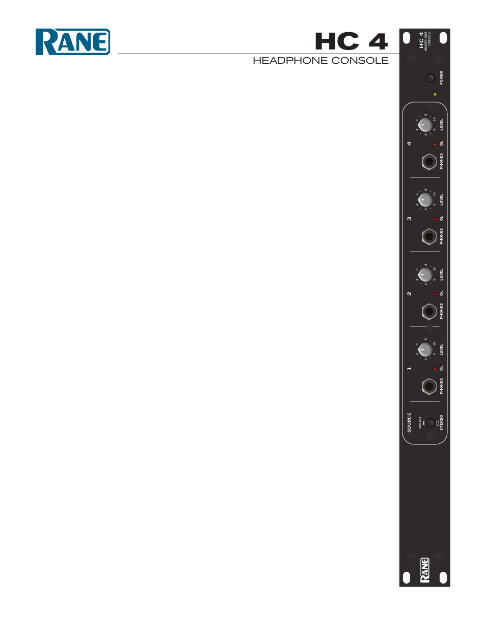 Rane HC 4 2003 version User Manual | 4 pages