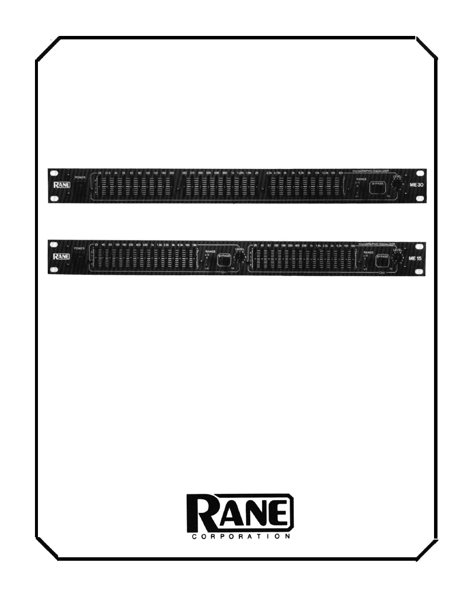 Rane ME 30 1985 version User Manual | 6 pages