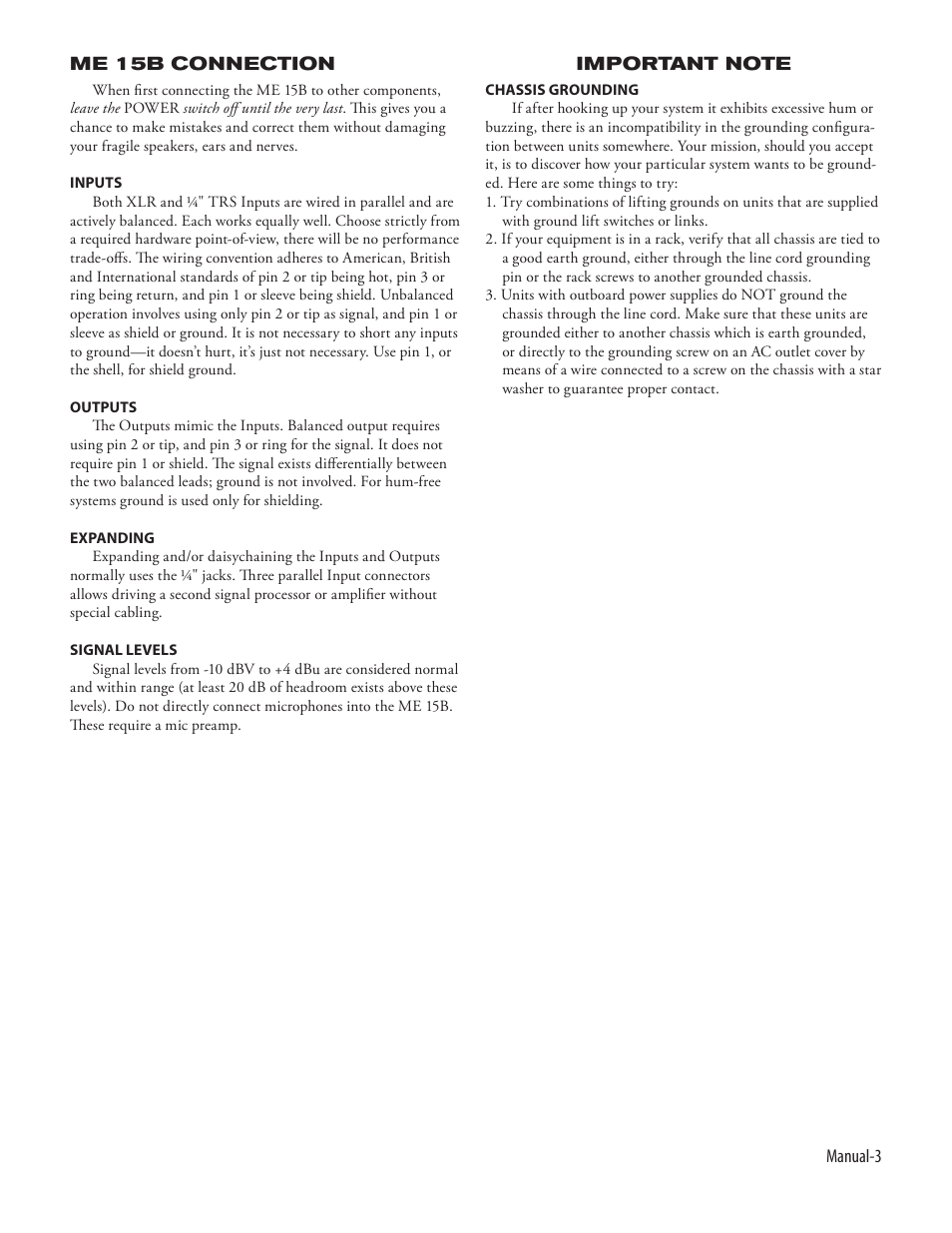 Rane ME 15B 2003 version User Manual | Page 5 / 6