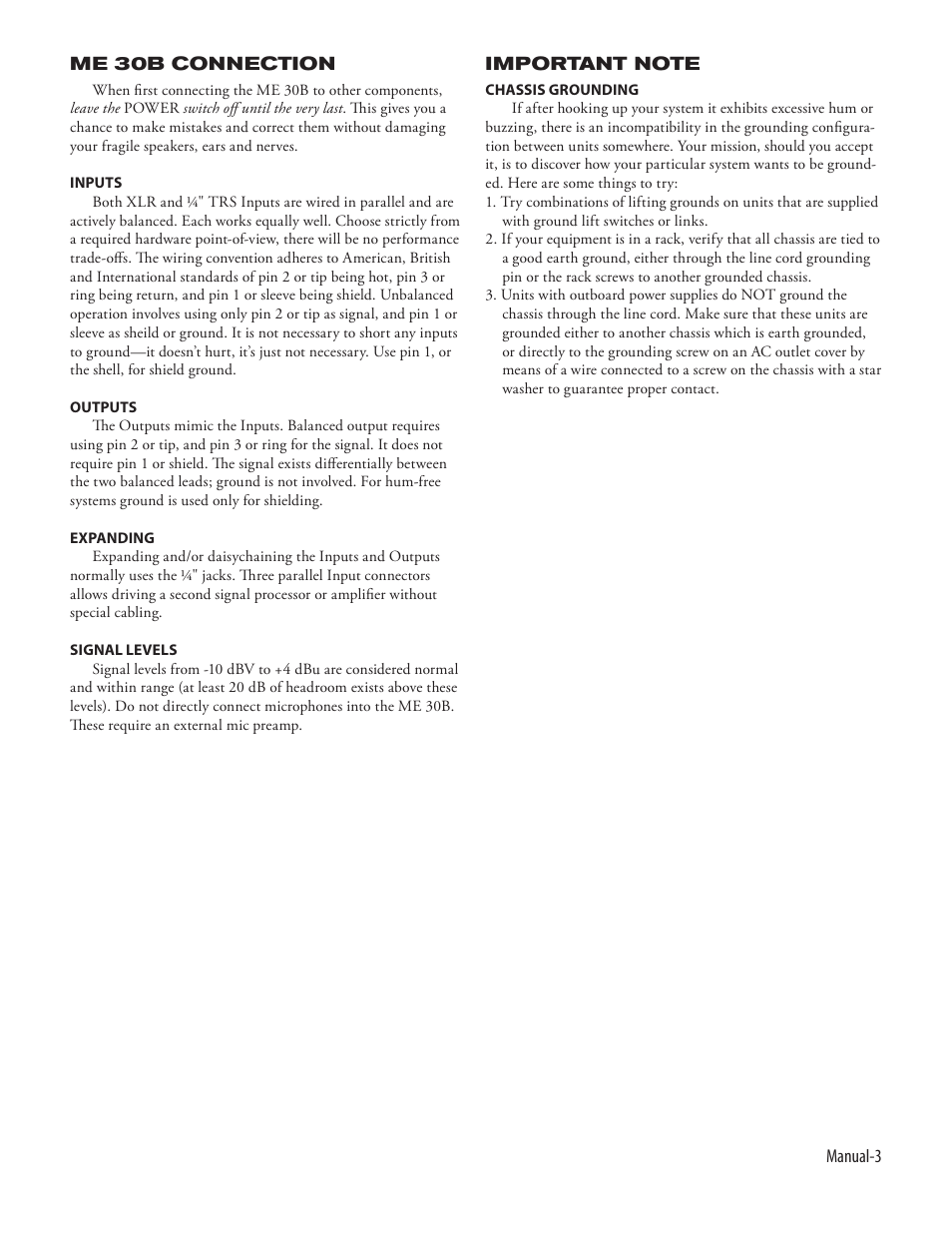 Rane ME 30B 2003 version User Manual | Page 5 / 6