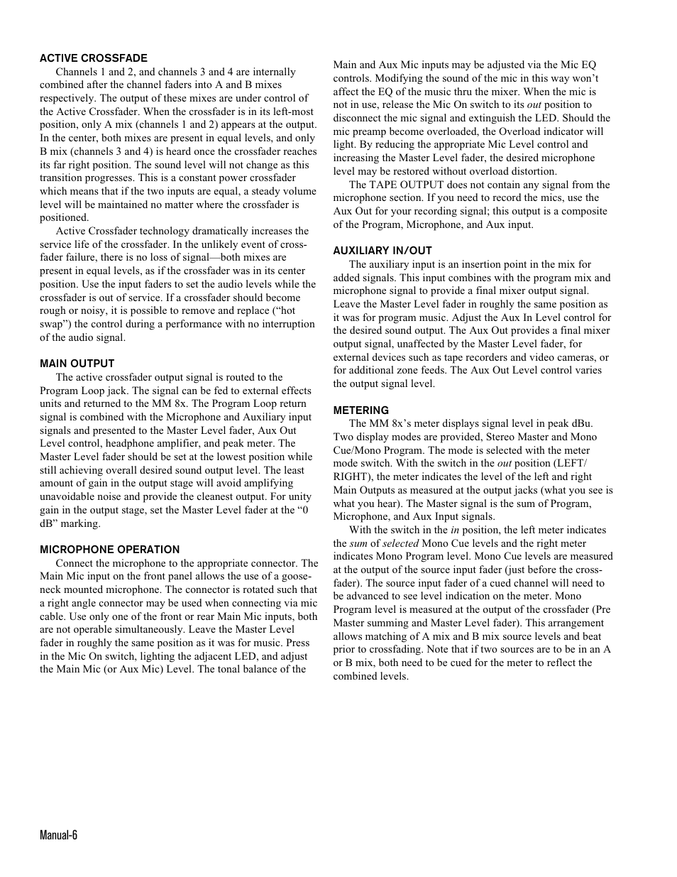 Rane MM 8x User Manual | Page 6 / 9