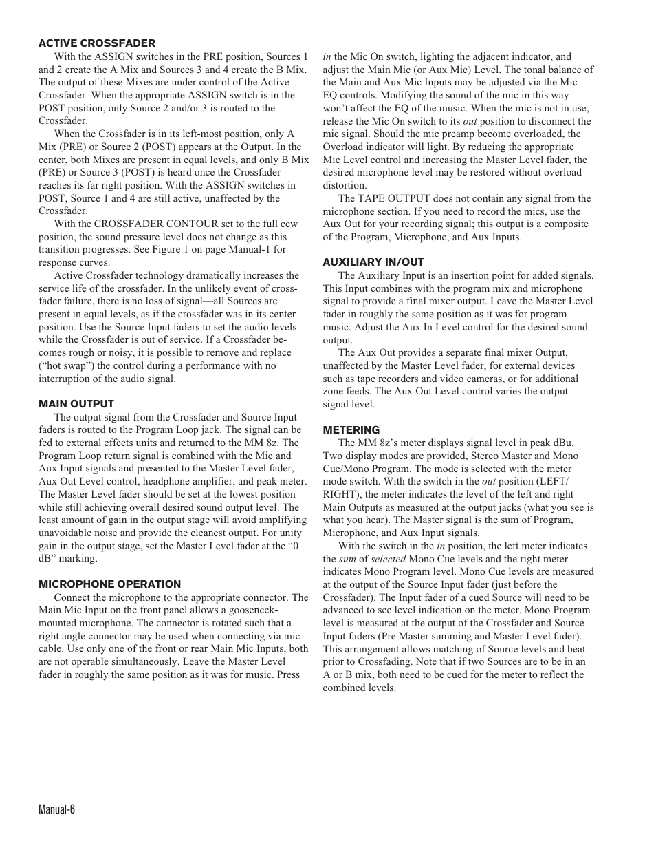 Rane MM 8z User Manual | Page 6 / 8