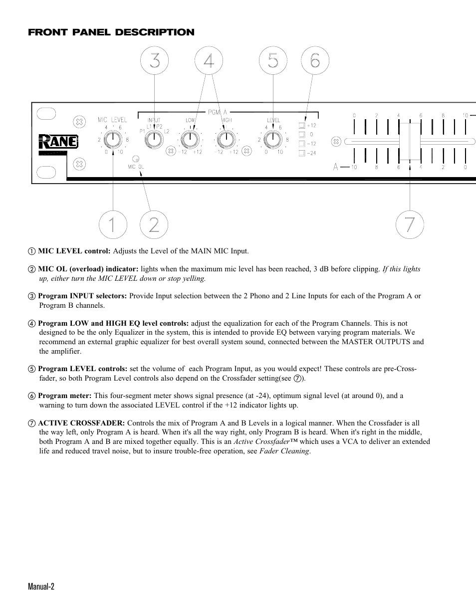 Rane MP 2 2001 version User Manual | Page 2 / 5