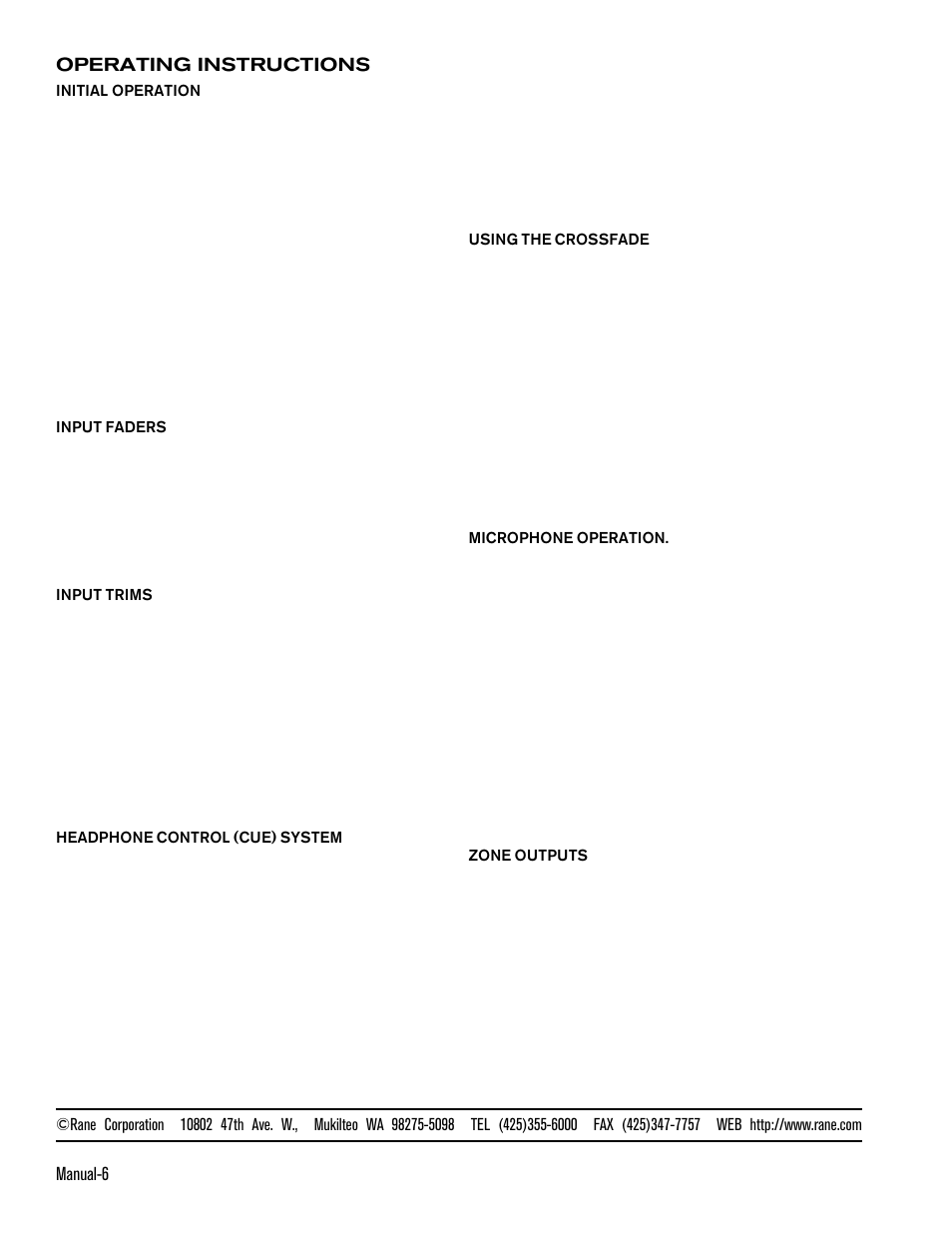 Rane MP 22 User Manual | Page 6 / 6