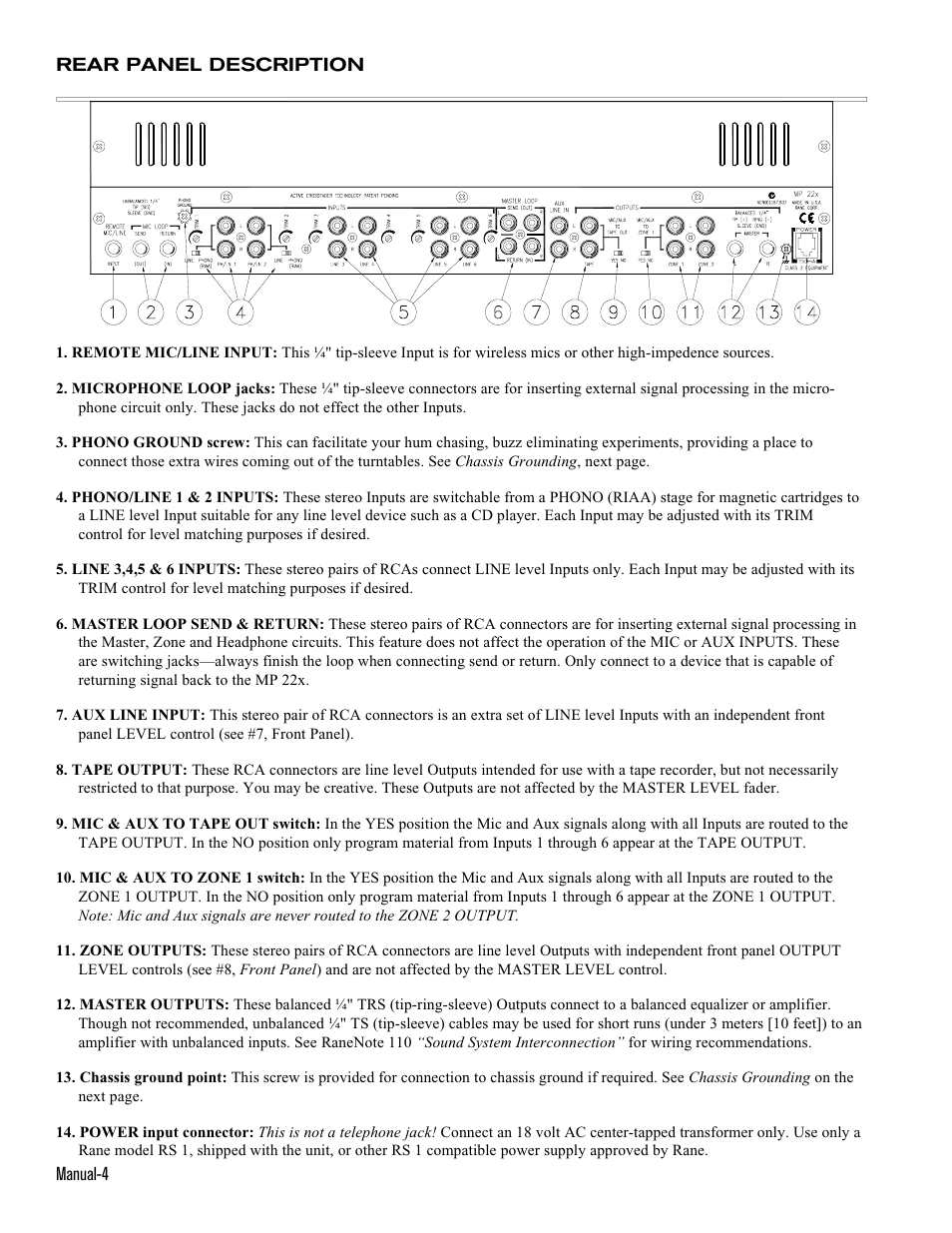 Rane MP 22x User Manual | Page 4 / 6
