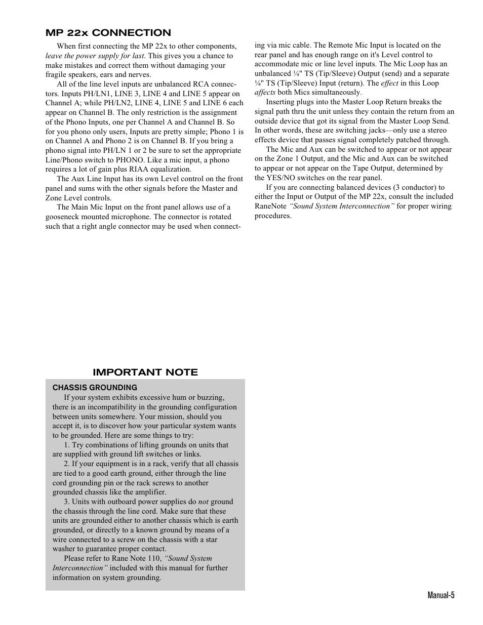Rane MP 22x User Manual | Page 5 / 6