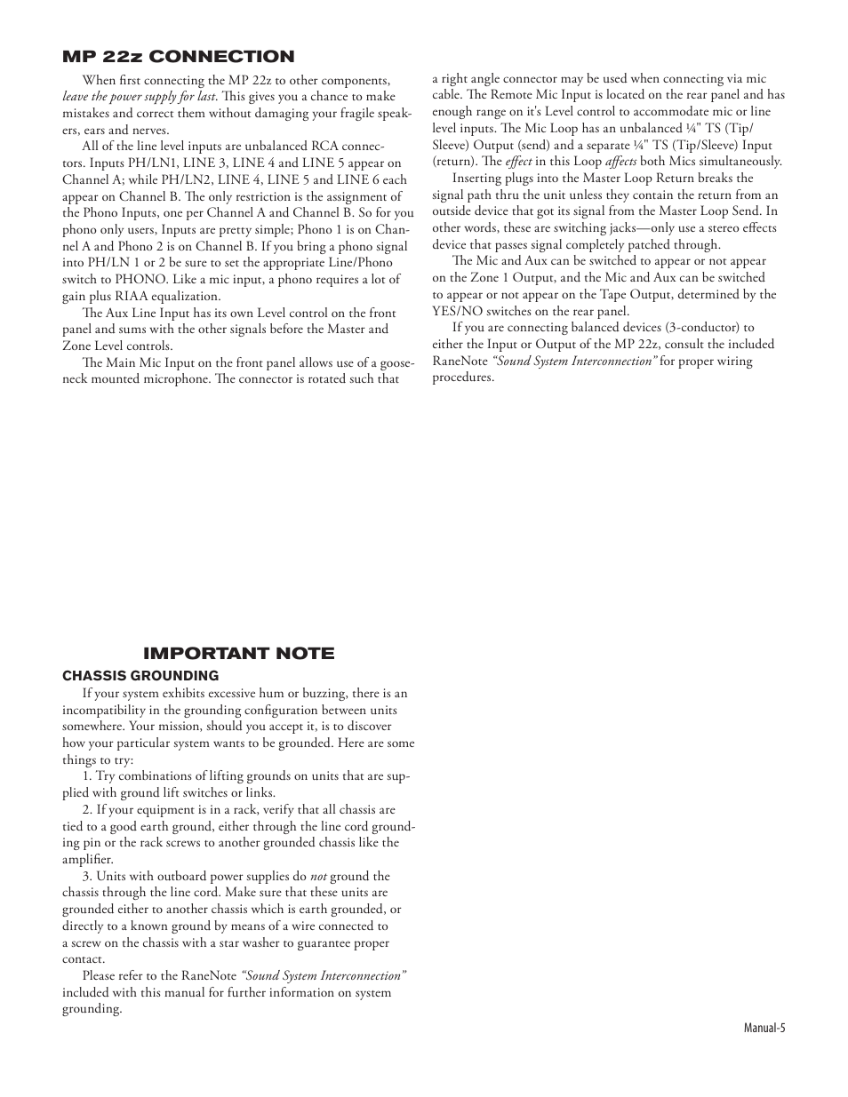 Rane MP 22z User Manual | Page 7 / 8