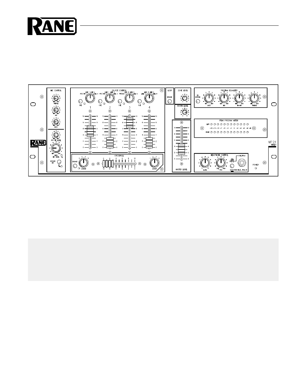 Rane MP 24 User Manual | 8 pages