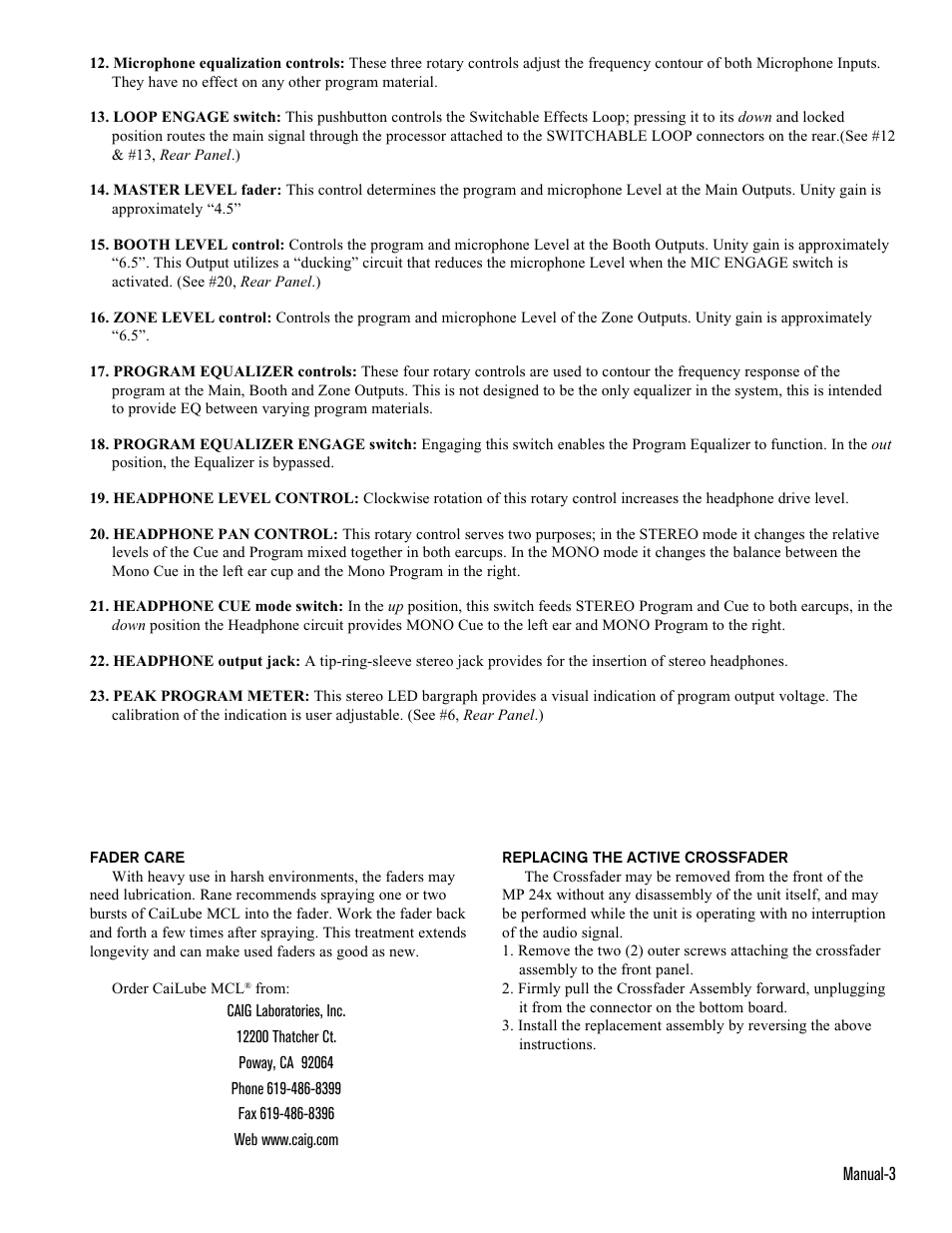 Rane MP 24x User Manual | Page 3 / 8