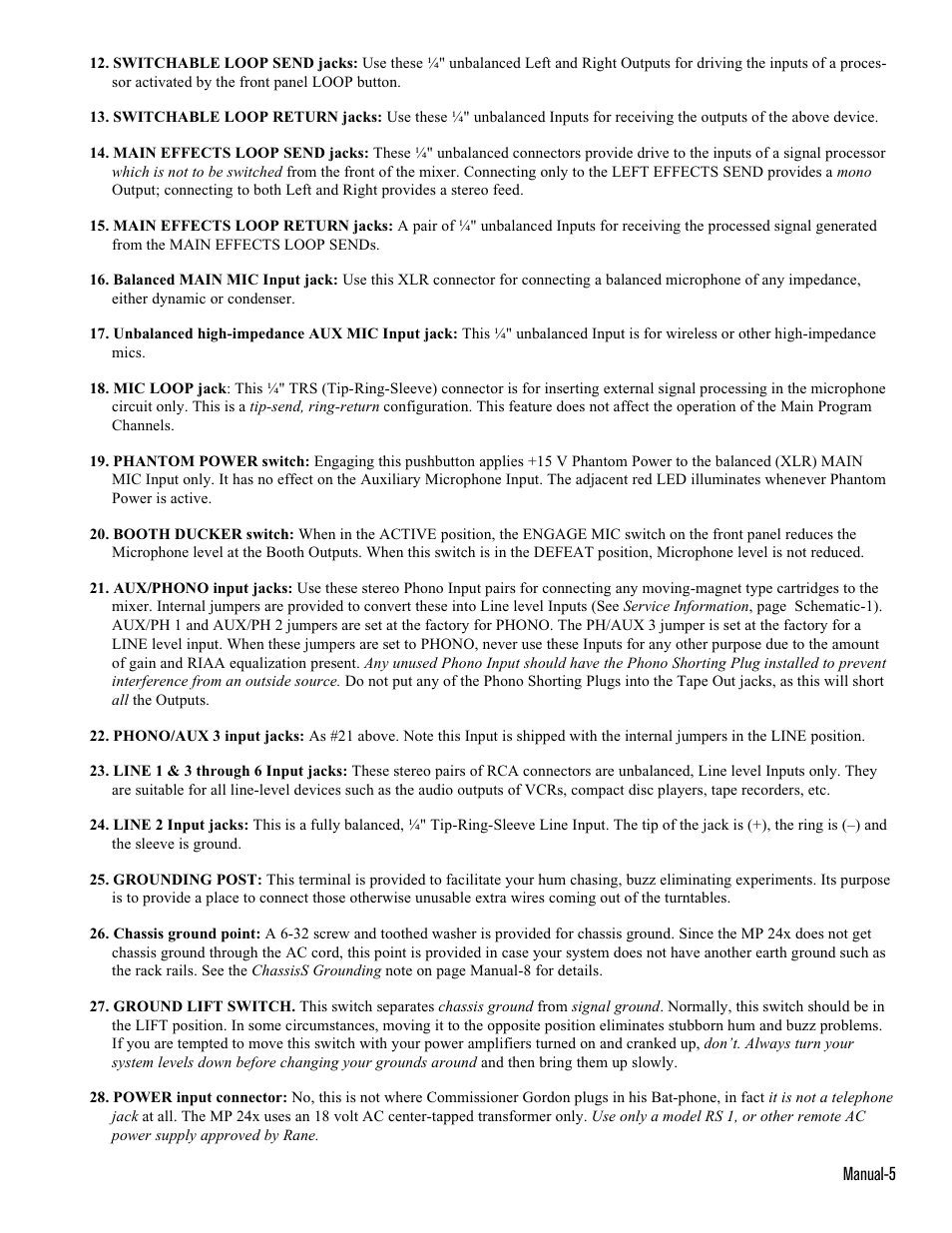 Rane MP 24x User Manual | Page 5 / 8