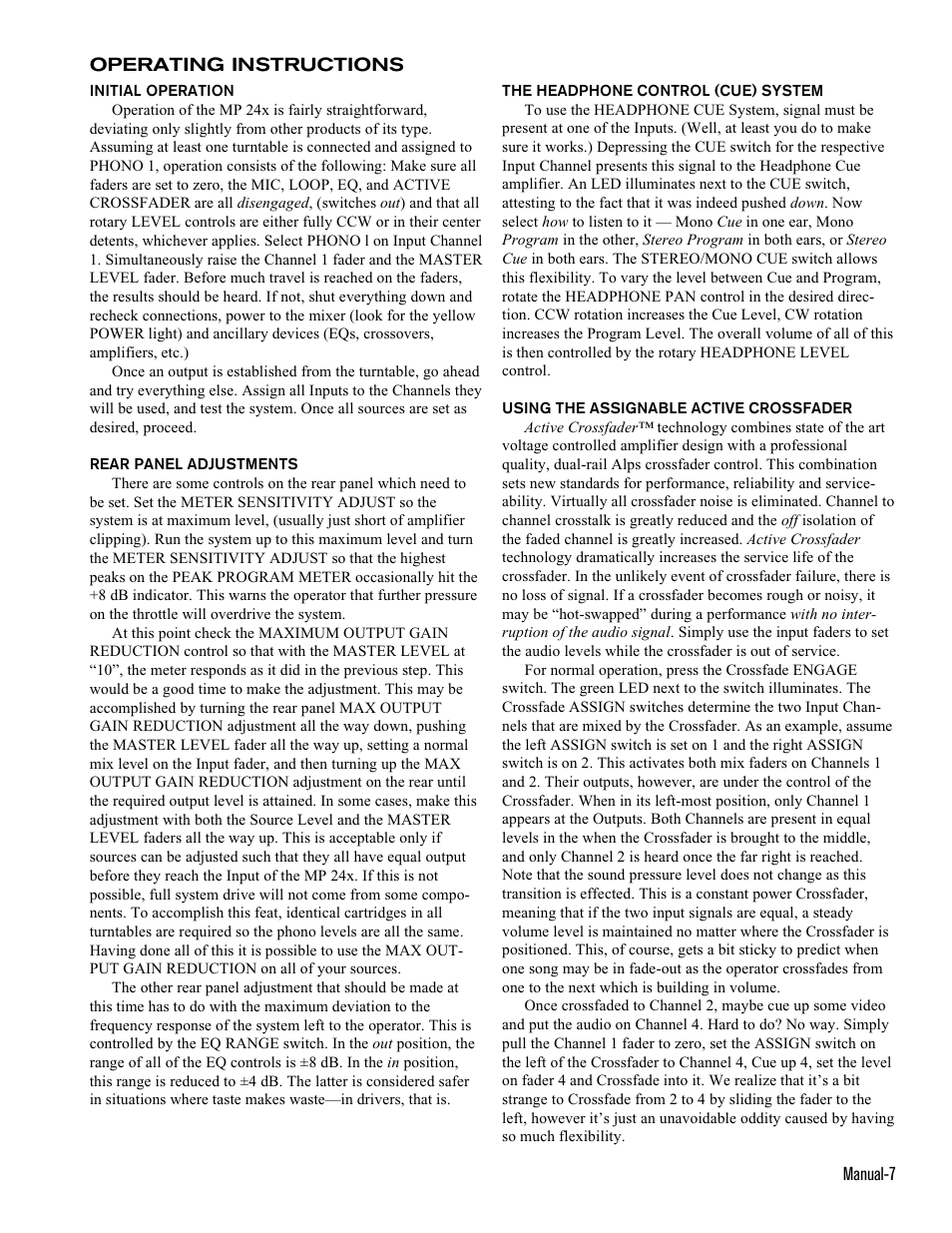 Rane MP 24x User Manual | Page 7 / 8