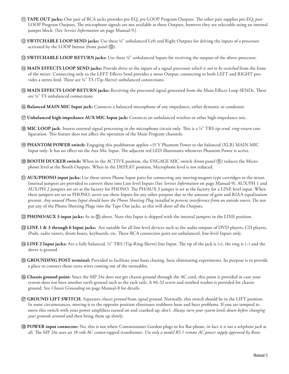 Rane MP 24z User Manual | Page 7 / 10