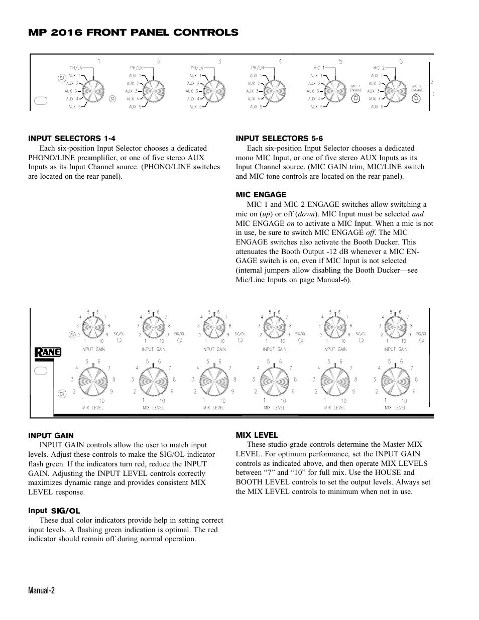 Rane MP 2016 User Manual | Page 2 / 8
