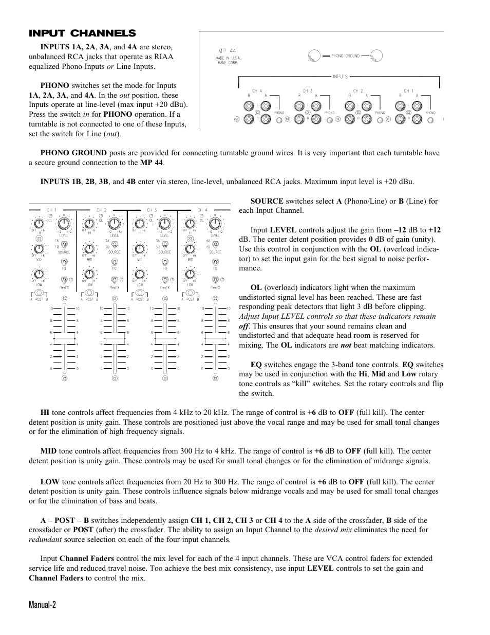 Rane MP 44 (2001 version) User Manual | Page 3 / 9