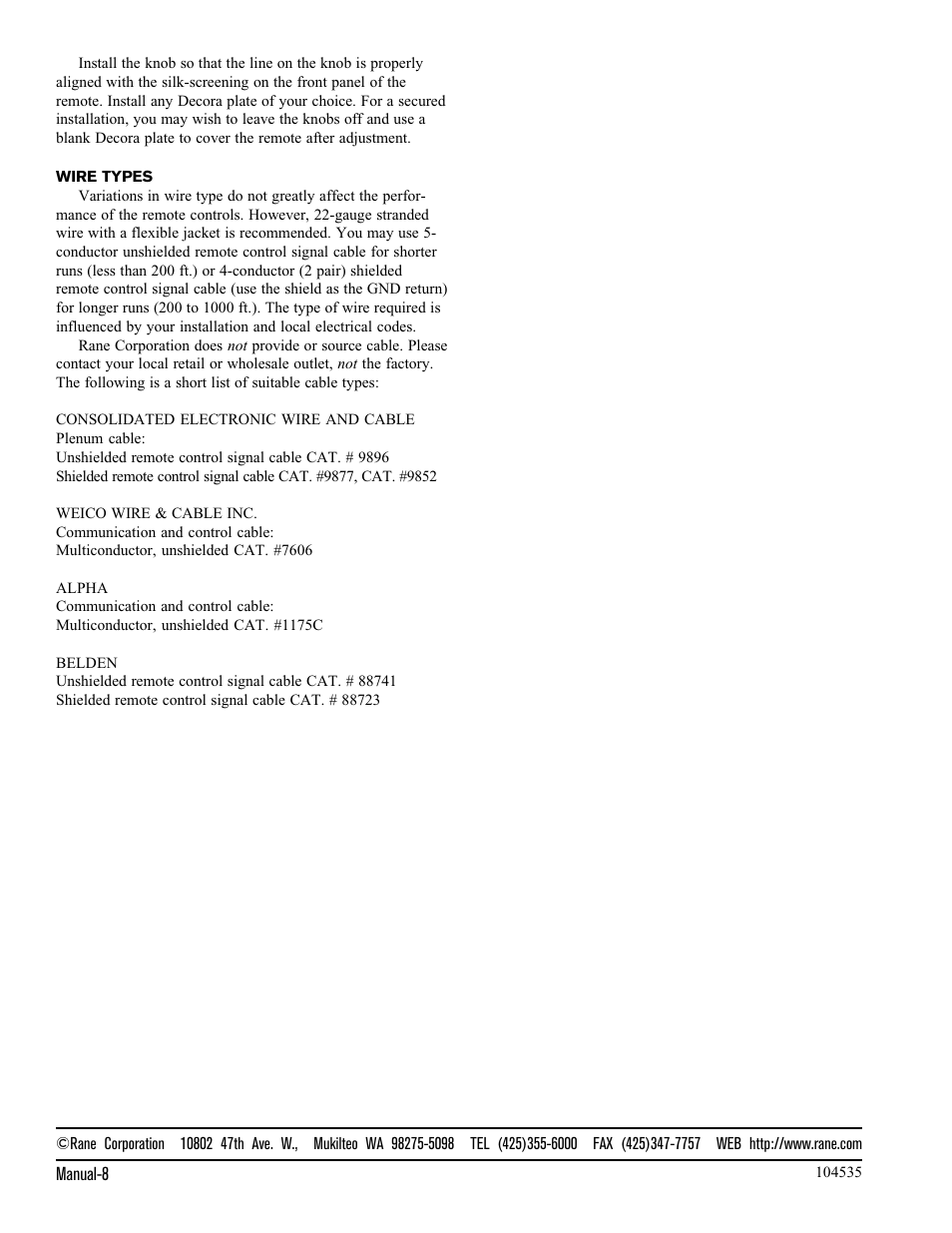 Rane MP 44 (2001 version) User Manual | Page 9 / 9