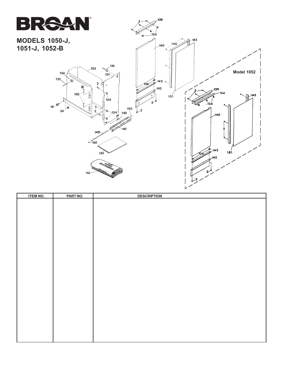 Broan 1052-B User Manual | Page 12 / 12