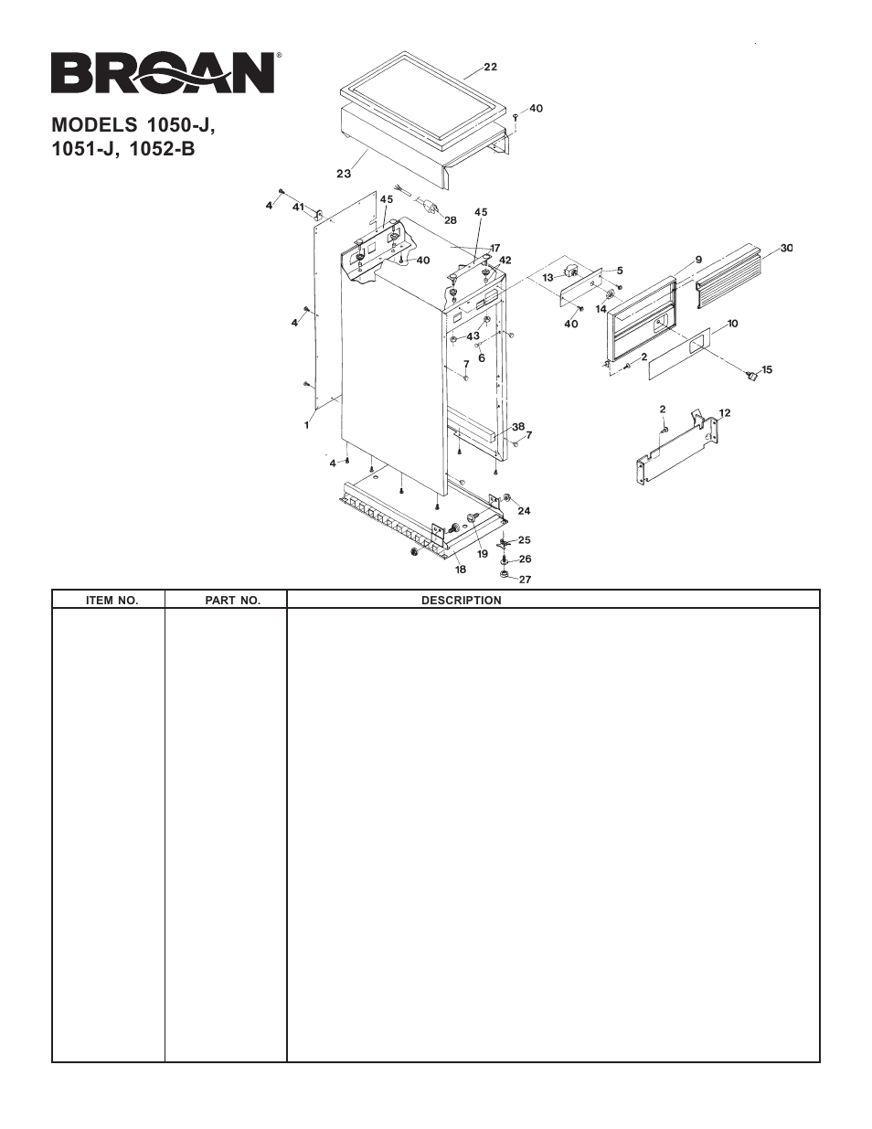 Broan 1052-B User Manual | Page 9 / 12