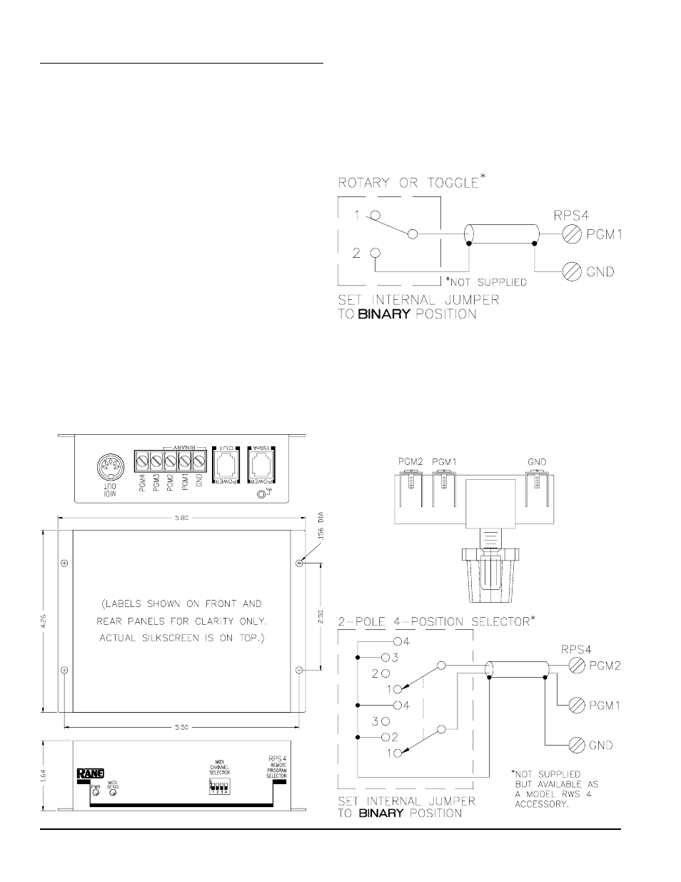 Rps 4 remote program selector | Rane MPE MIDI Programmable Equalizer User Manual | Page 18 / 34