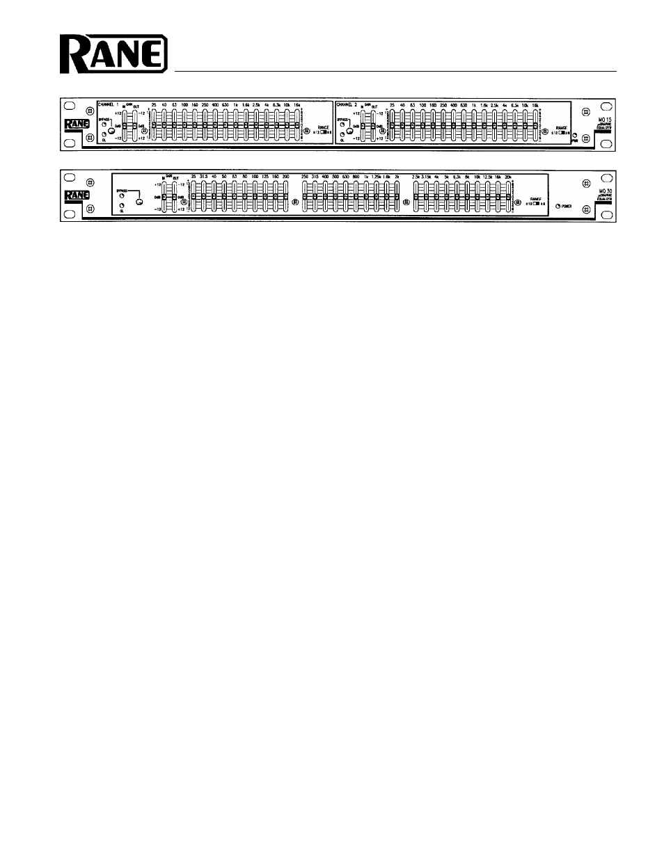 Rane MQ 15/30 User Manual | 4 pages