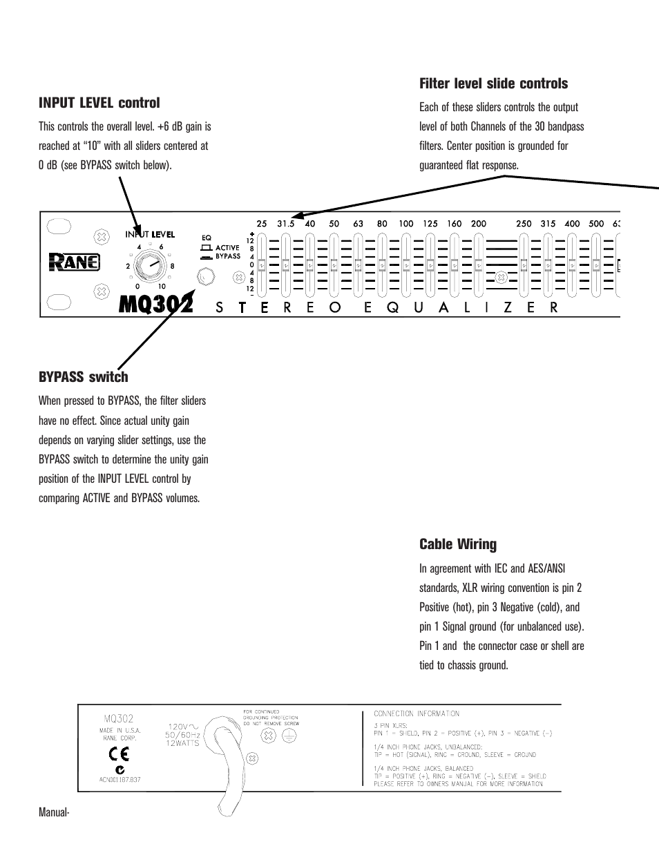 Rane MQ 302 User Manual | Page 3 / 11