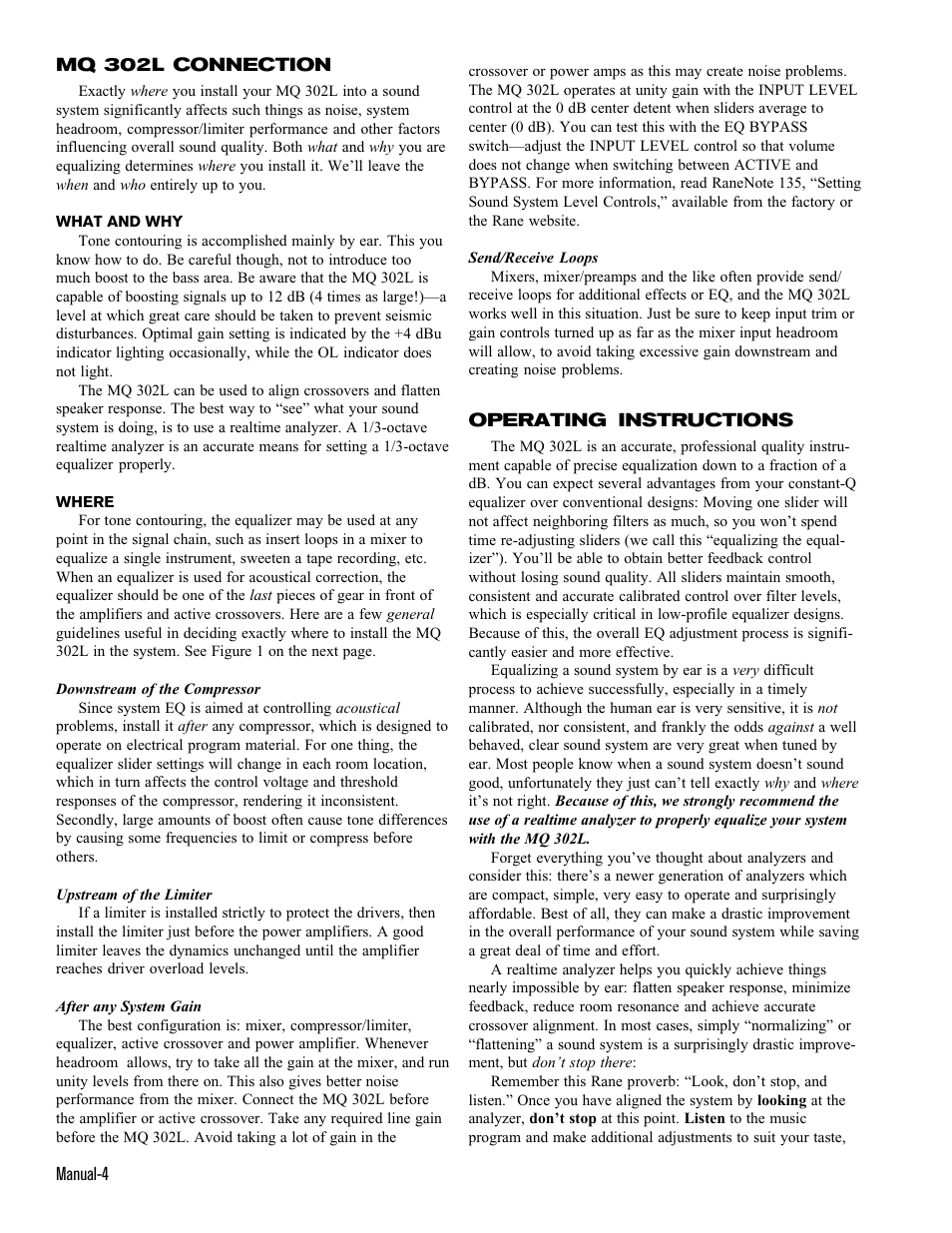 Rane MQ 302L User Manual | Page 5 / 9