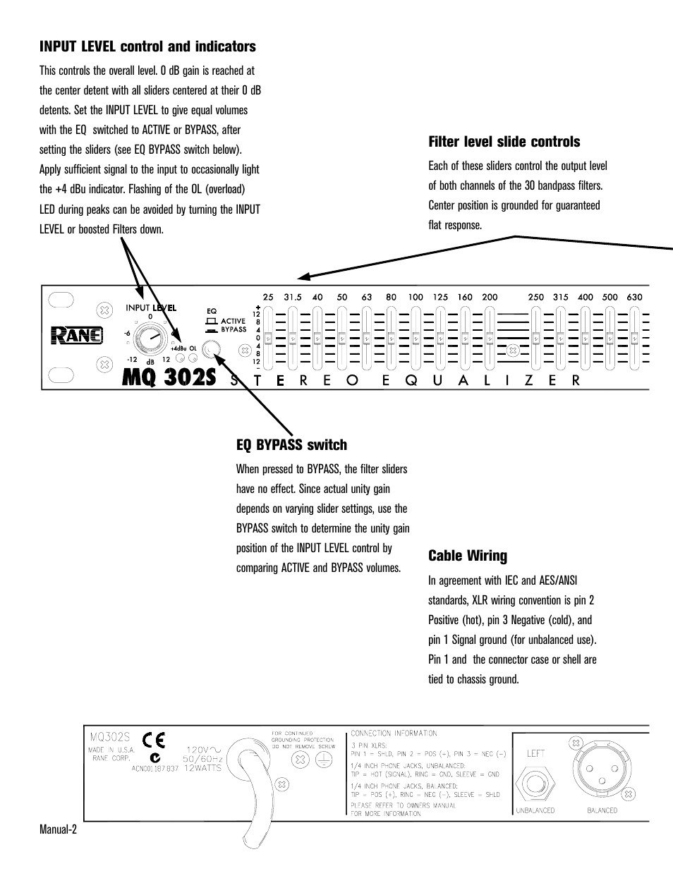 Rane MQ 302S User Manual | Page 3 / 9