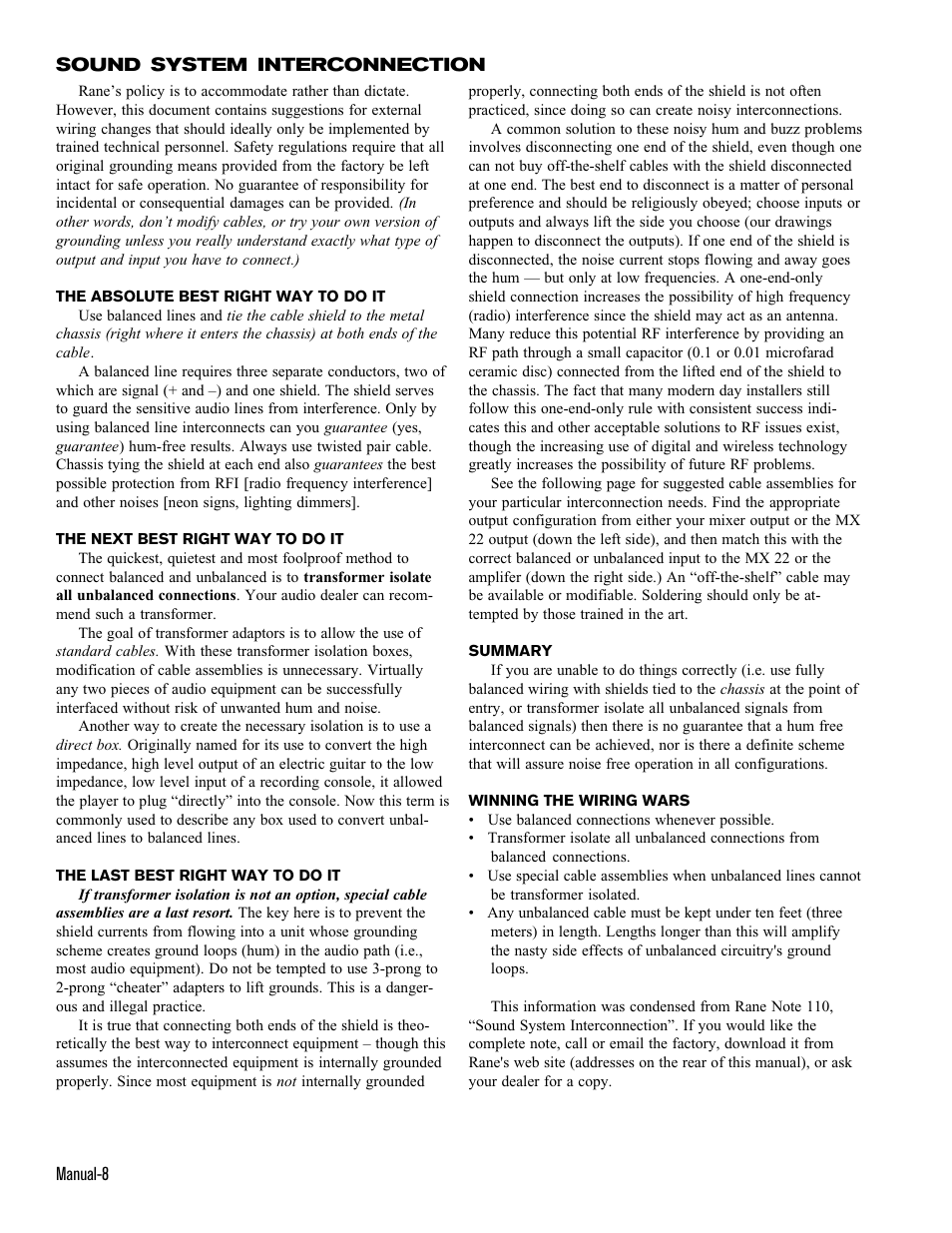 Rane MX 22 User Manual | Page 9 / 11