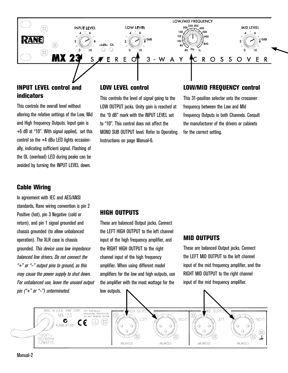 Rane MX 23 User Manual | Page 3 / 9