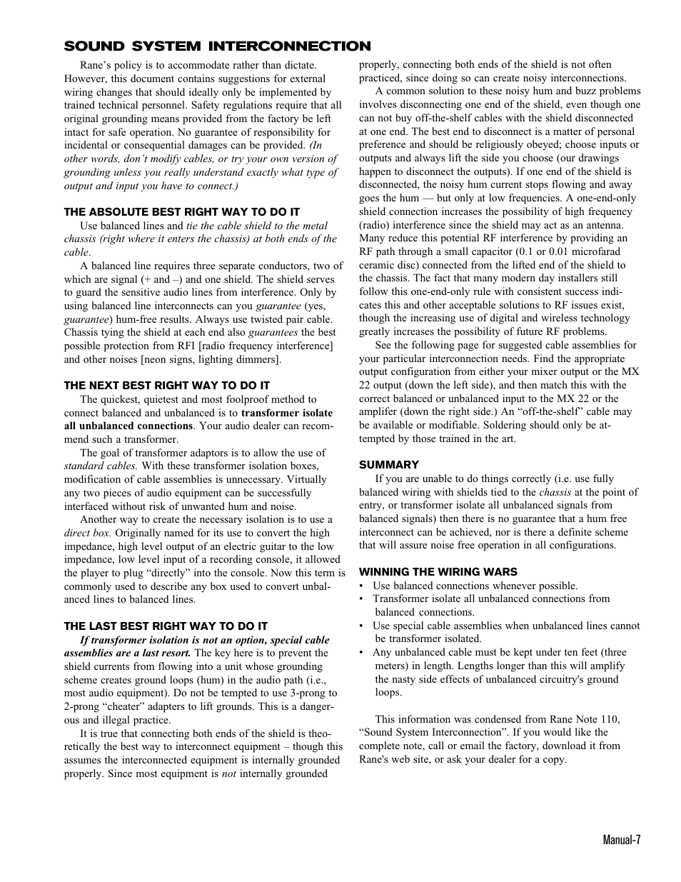 Rane MX 23 User Manual | Page 8 / 9