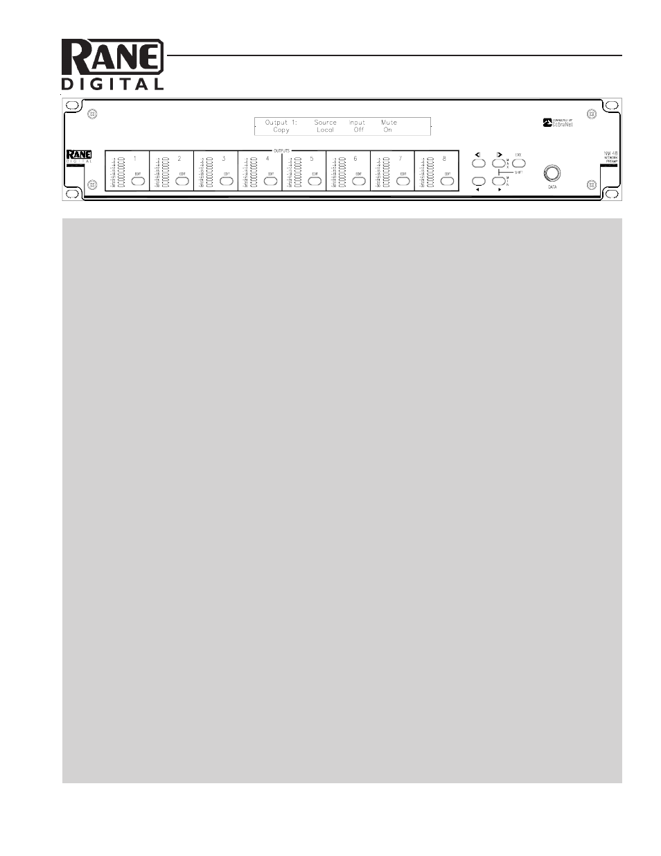 Rane NM 48 User Manual | 16 pages