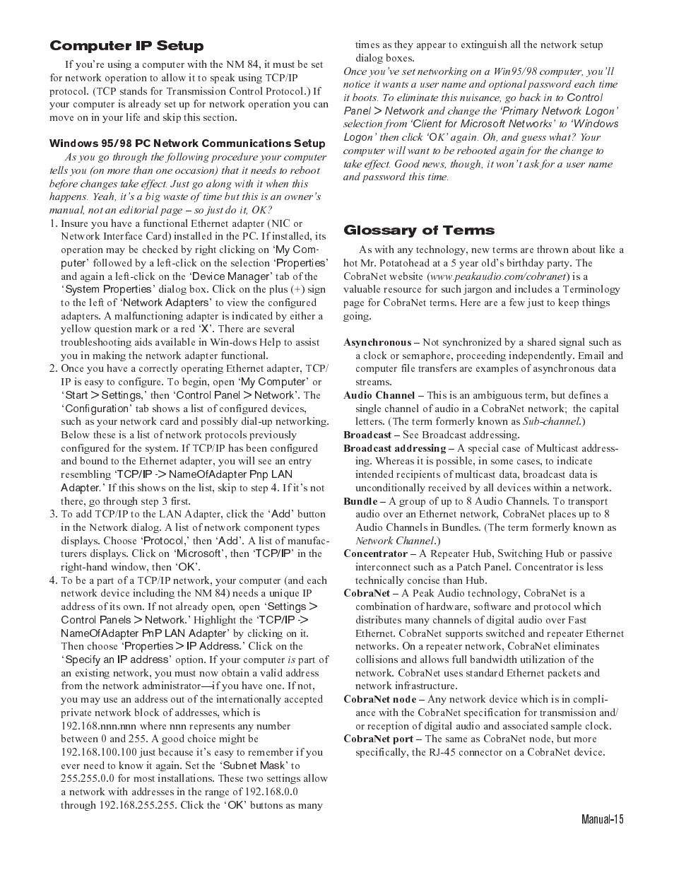 Rane NM 84 User Manual | Page 15 / 19