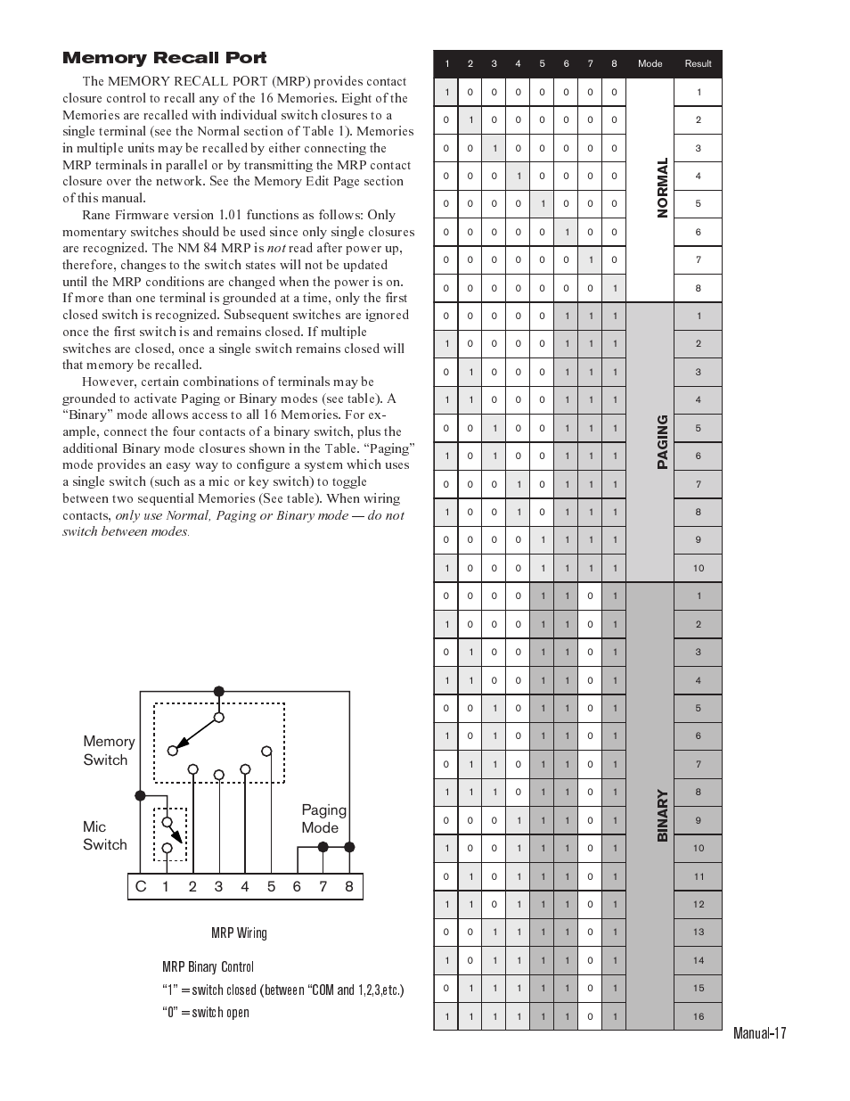 Rane NM 84 User Manual | Page 17 / 19