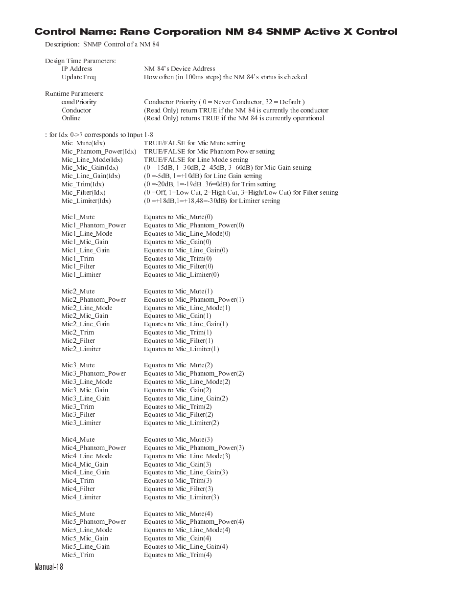 Rane NM 84 User Manual | Page 18 / 19