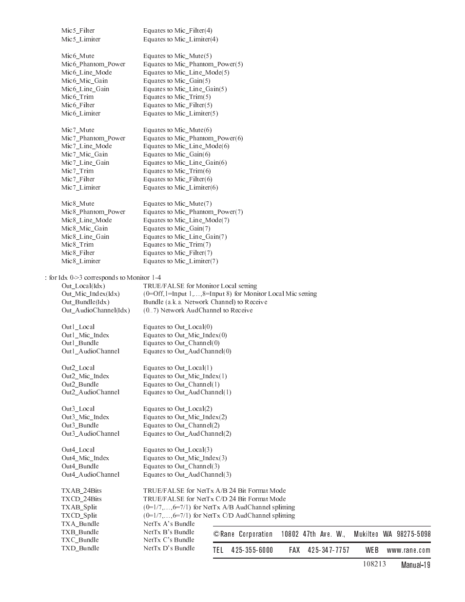 Manual-19 | Rane NM 84 User Manual | Page 19 / 19